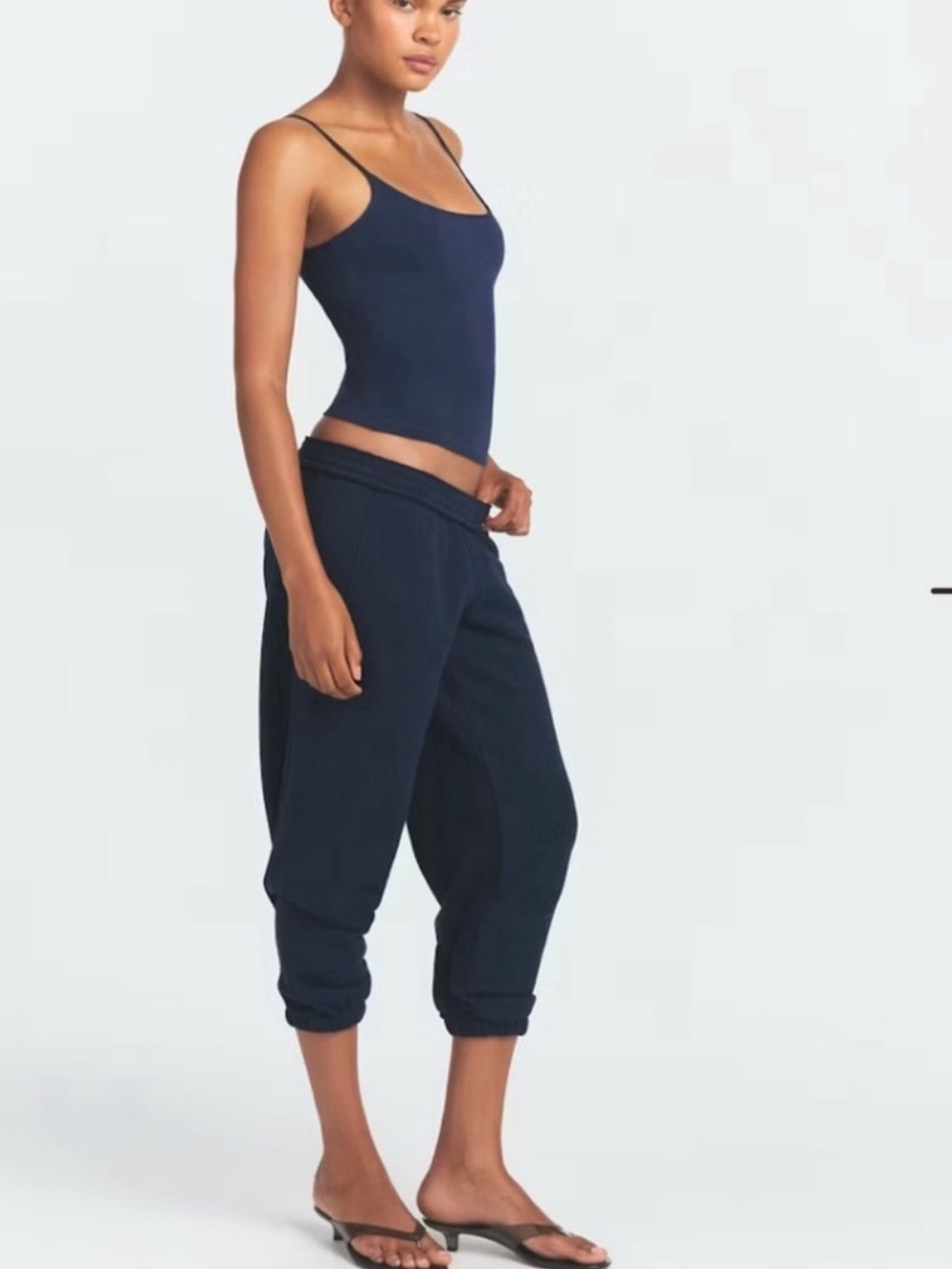 SKIMS NWT Drapey French Terry Low Rise Jogger - Navy